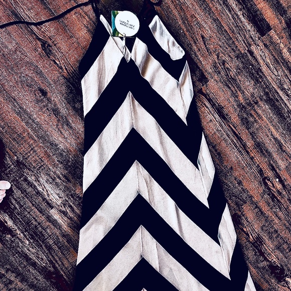 Christopher John Rogers Dresses & Skirts - Chaffan polyester spaghetti strap summer dress NWT black & white stripe